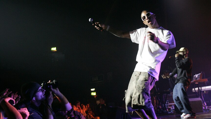 Pharrell Williams of N.E.R.D. live on stage in 2004