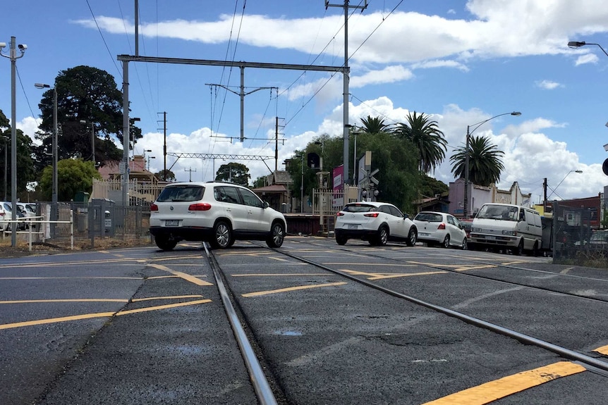 The Charman Road rail crossing