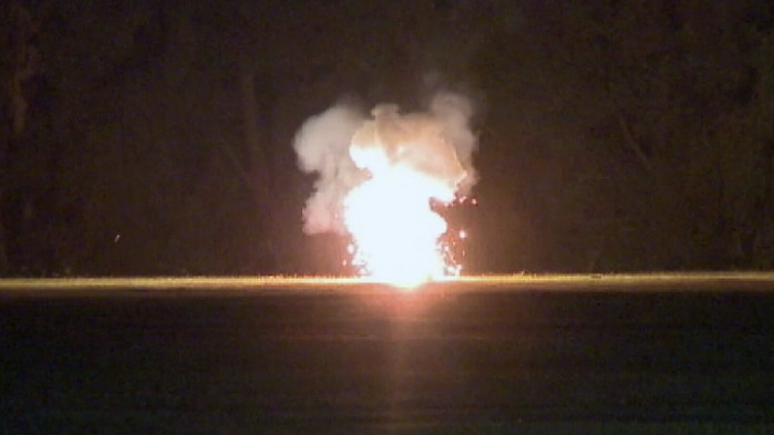 Police detonate homemade device in soccer field