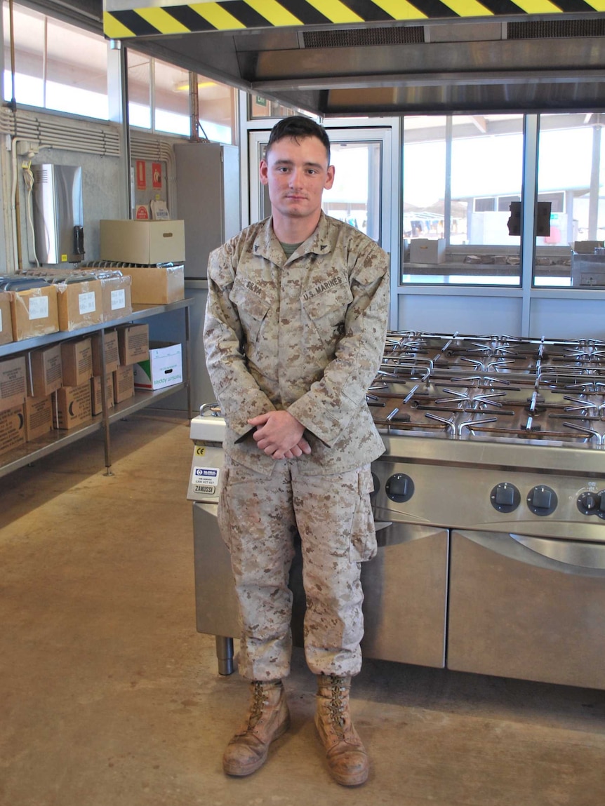 US Marine Lance Corporal Food Service Specialist Michael Silva