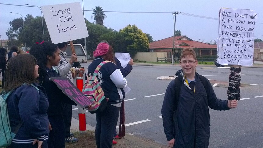 Students protest against disability centre (file)