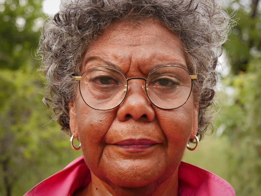 Close up of June Oscar's face - as an Elder, June is keeping her people's history alive