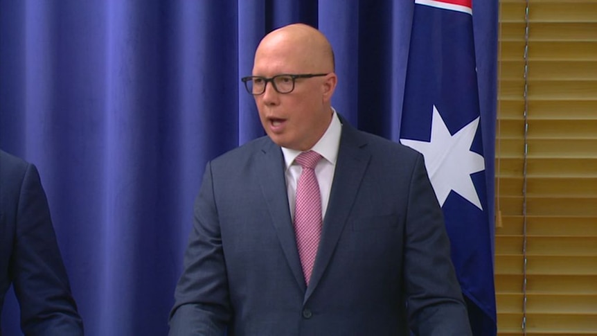 Opposition leader Peter Dutton 