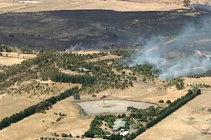 Grassfire at Diggers Rest