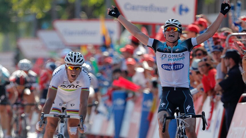 Czech cyclist Zdenek Stybar wins stage seven of the Tour of Spain.