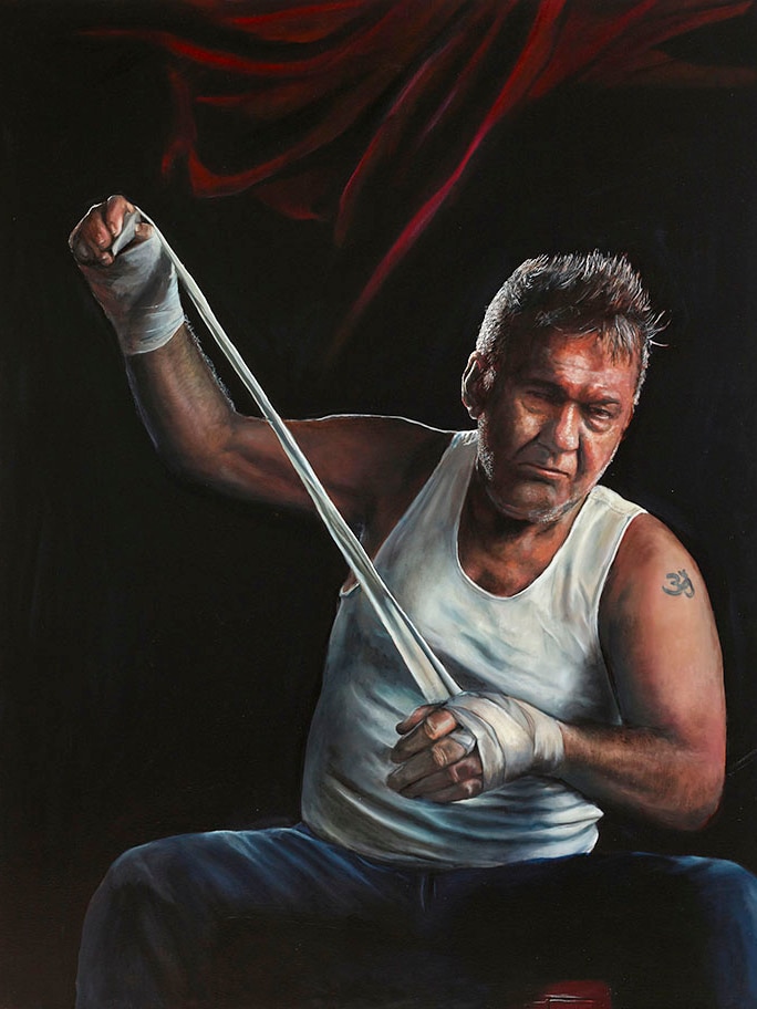 Jamie Preisz's portrait of Jimmy Barnes.