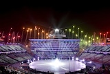 Fireworks are set off during the opening ceremony