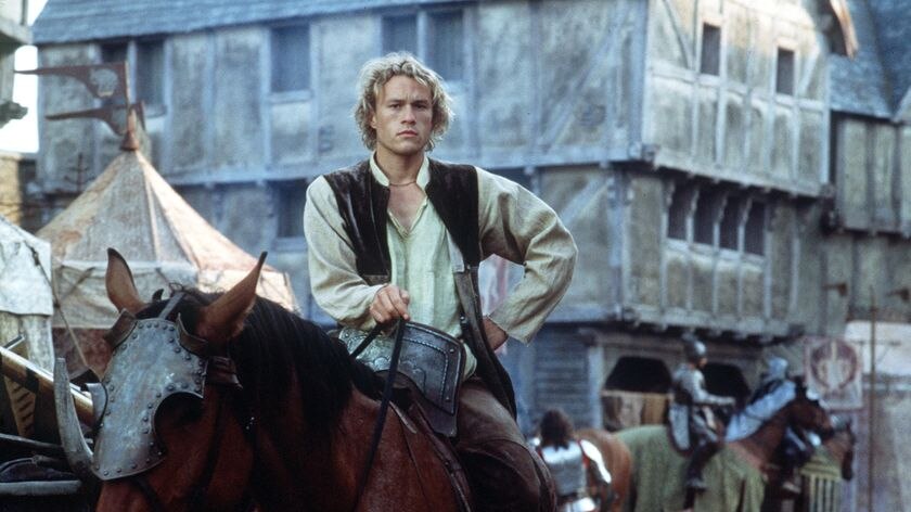 Actor Heath Ledger stars as William Thatcher in the movie, 'A Knight's Tale', released in 2001.