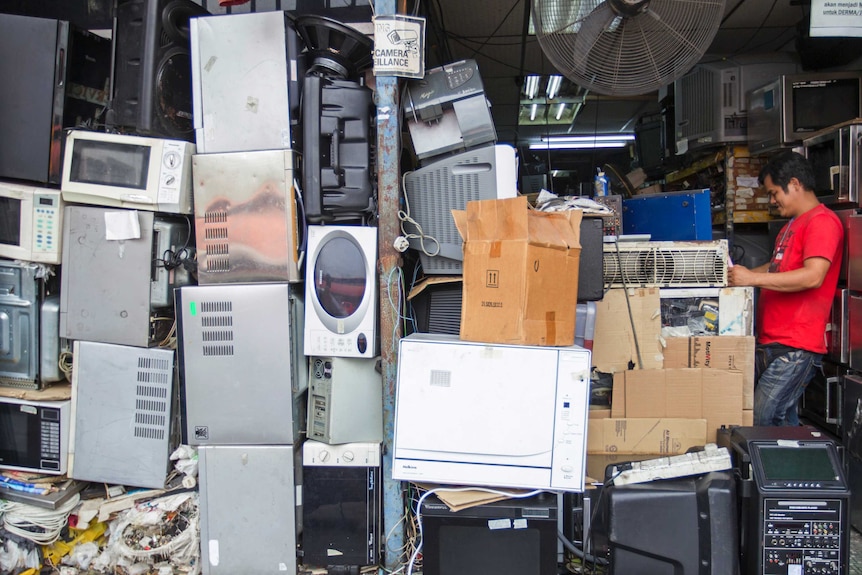 The waste from discarded electronic gadgets and appliances has increased by two-thirds in East Asia over five years