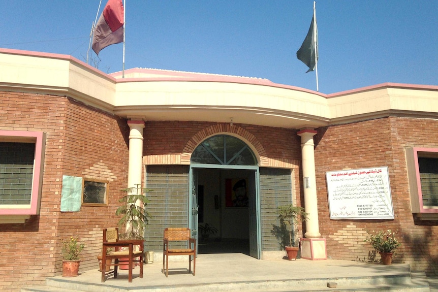 Exterior of the police station at Noor Shah.