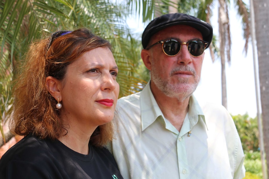 Lidia and Michael Di Lembo stand outside the Northern Territory Supreme Court.