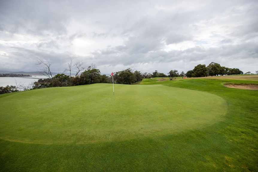 A hole on a golf course