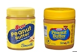 Two jars of peanut butter.
