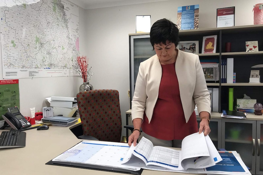 Isaac Regional Council mayor Anne Baker in her office