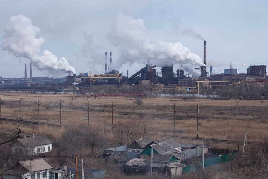 The Azov steelworks in Mariupol
