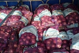 Onions from the United States arriving in Australia.