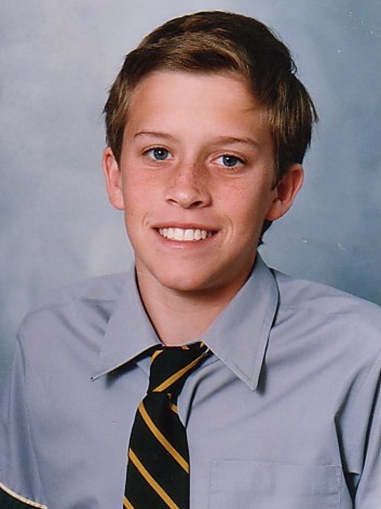 Darren Bullock wearing his St Patrick's College uniform.