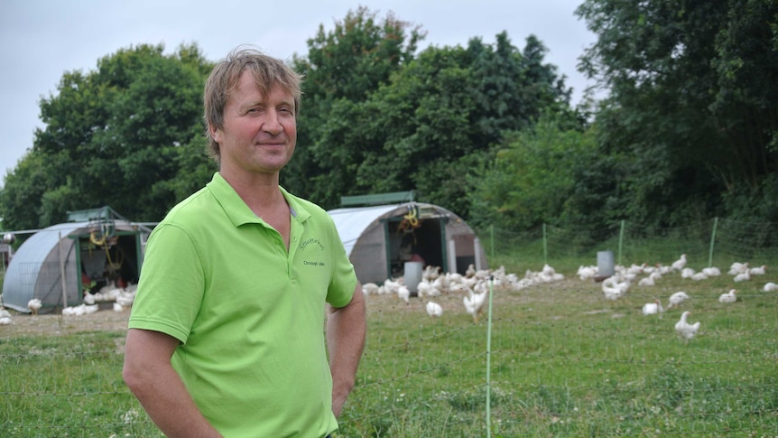 Christoph Leiders at his farm