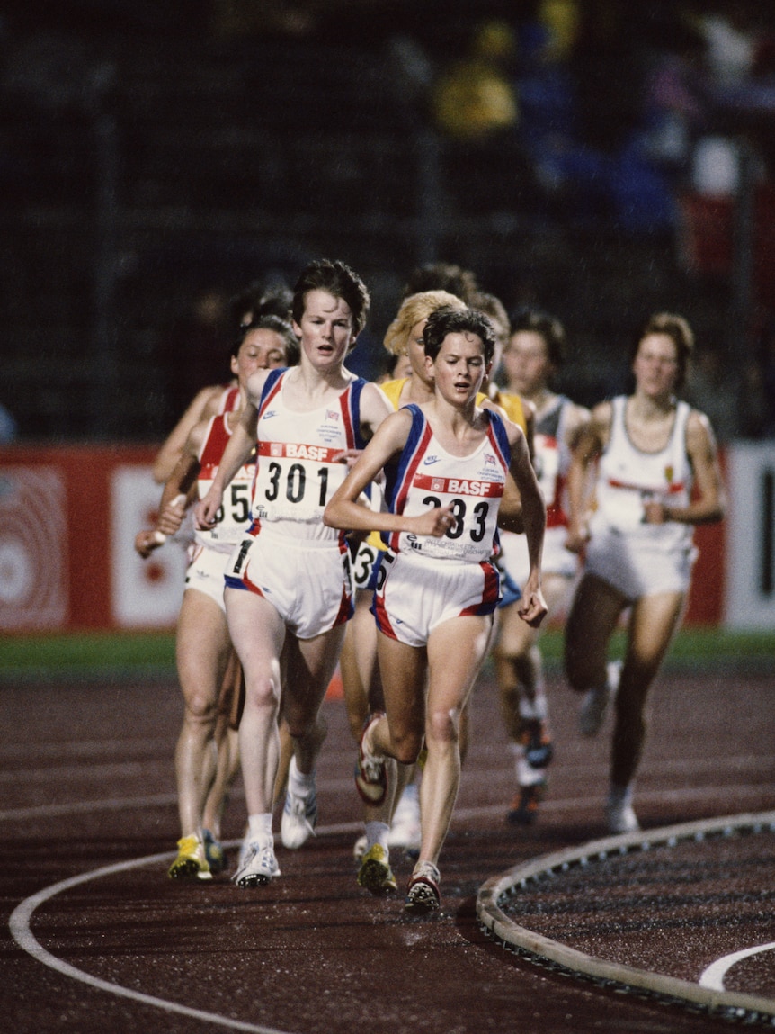 Zola Budd (283) was born in South Africa but was an Olympic runner for Britain.
