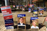 Election signs in Tuggeranong.