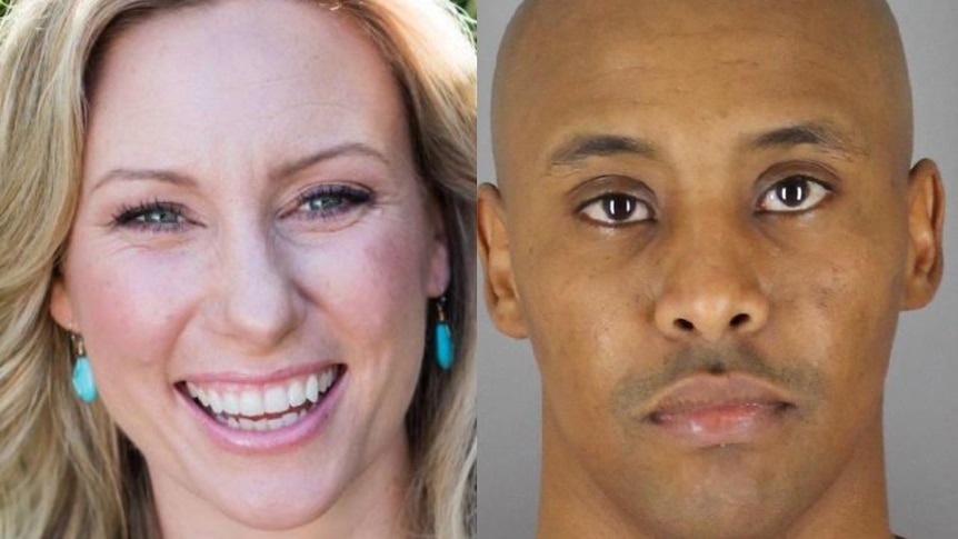 A composite image of Australian woman Justine Damond and Minneapolis police officer Mohamed Noor.