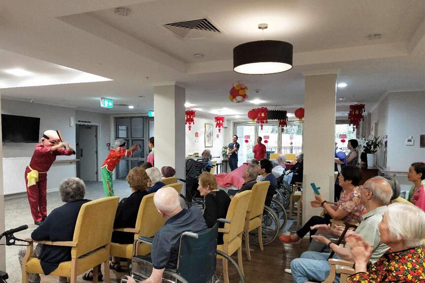 Chinese dance in aged care centre