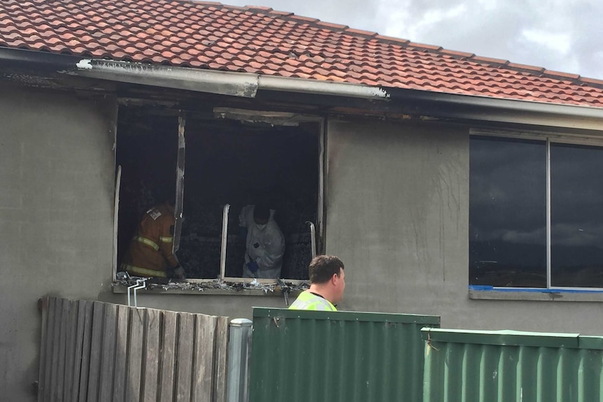 Fire damaged home in Clarendon Vale