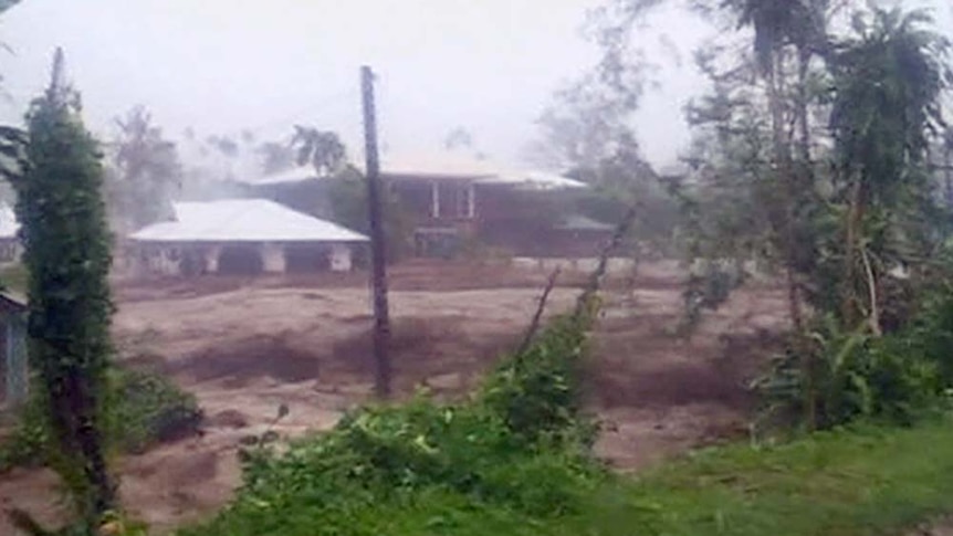 Floodwaters in Samoa