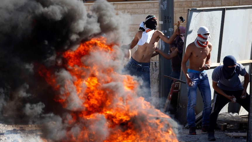 Palestinian protesters