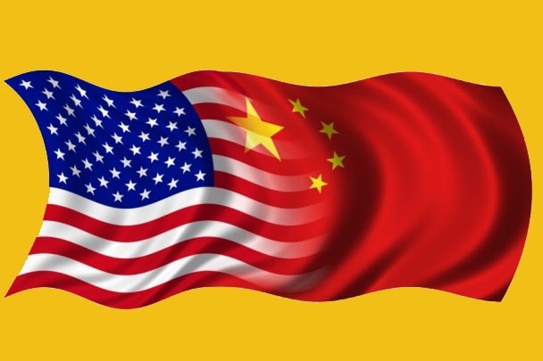 The US and Chinese flags merged together. (Thinkstock: Hemera)
