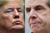 A composite image of Donald Trump and Andrew Cuomo