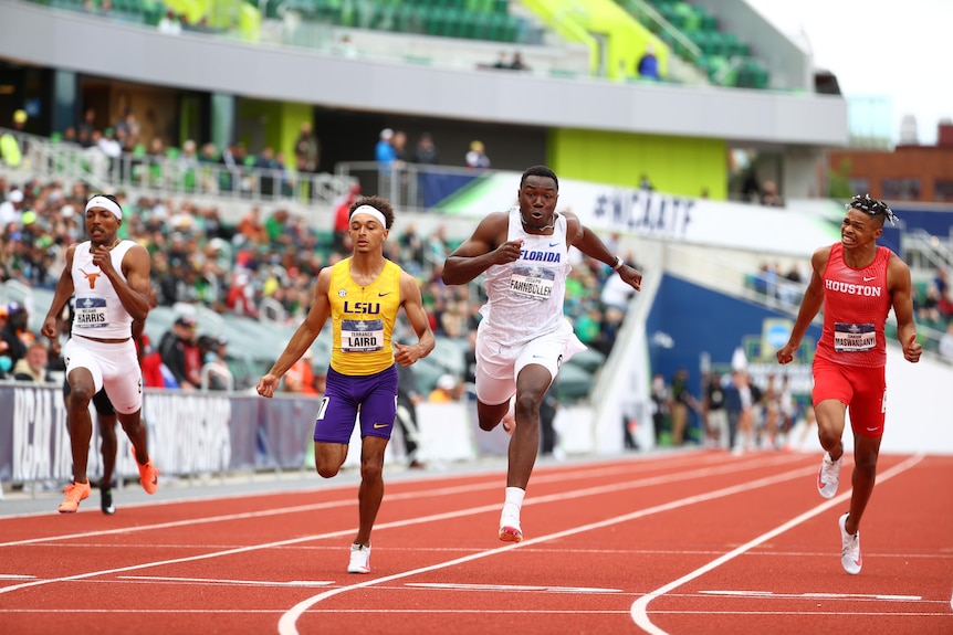 Florida's Joseph Fahnbulleh in the NCAA 200-metres