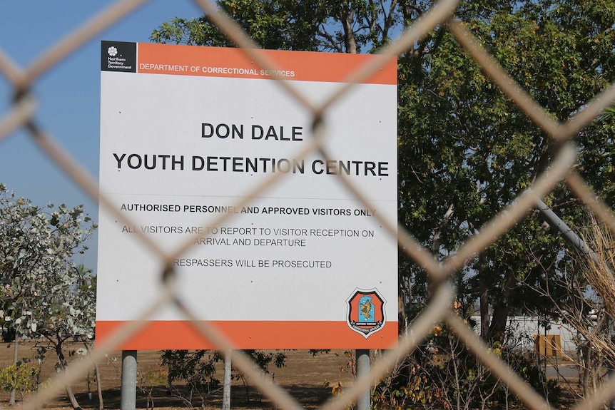 Sign outside Don Dale youth detention centre, near Darwin.