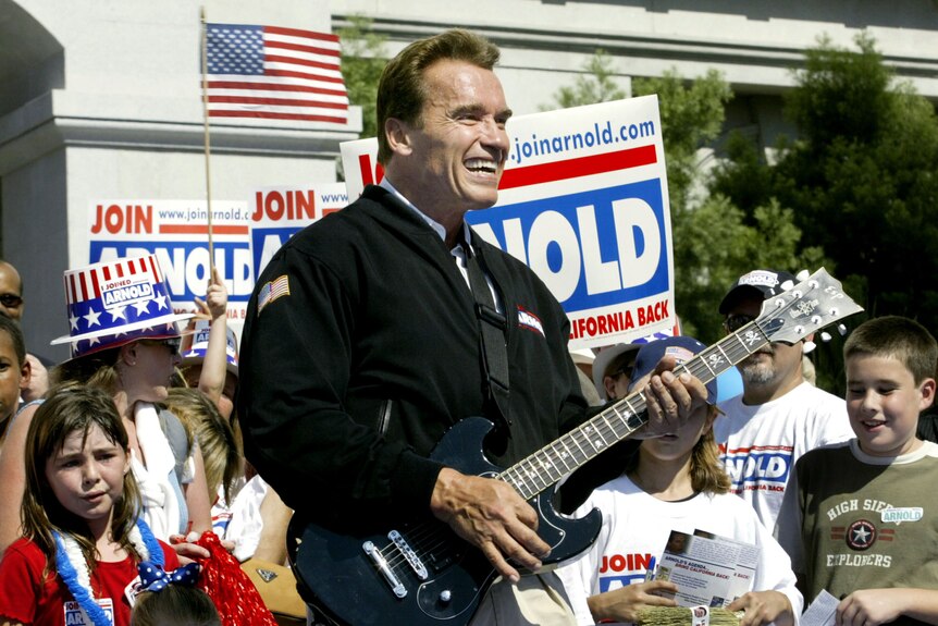 Arnold Schwarzenegger on the 2003