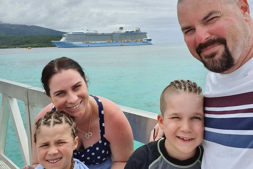 Andy and Mel Bading with their children.