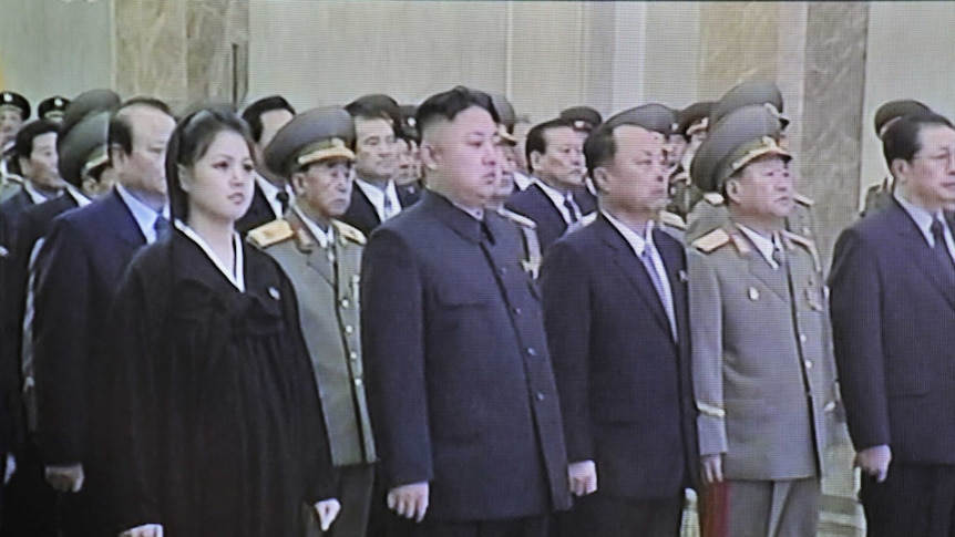 Kim Jong-Un, wife attend memorial