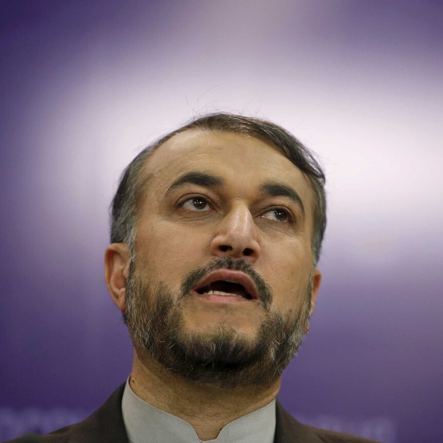 Iran's foreign minister Hossein Amir-Abdollahian.