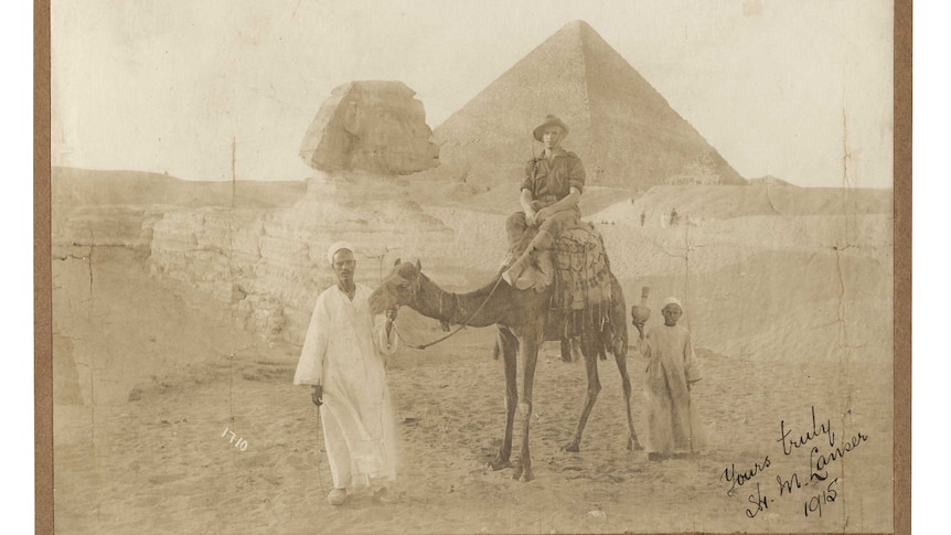 Private Henry Miller Lanser trained in Egypt before the Gallipoli landing in April 1915.
