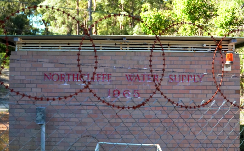 Una antigua estación de bombeo de agua en Northcliffe.