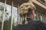 Barrister outside court