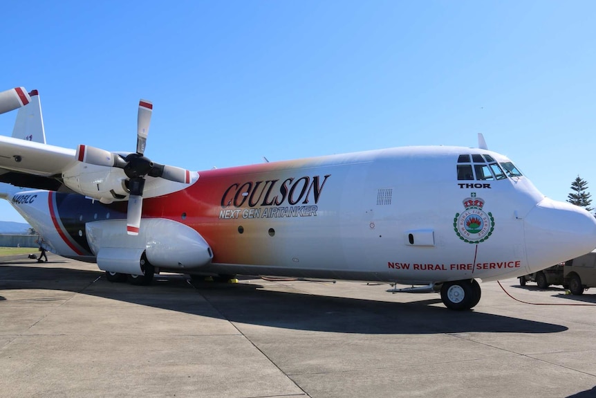 A C-130 Hercules dubbed Thor has been converted into a water-bomber to help fight bushfires.