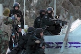 Tunisian special forces take position during clashes with militants.