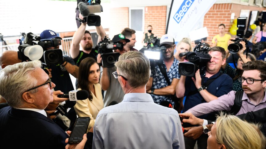Dominic Perrottet addresses media after NSW election loss