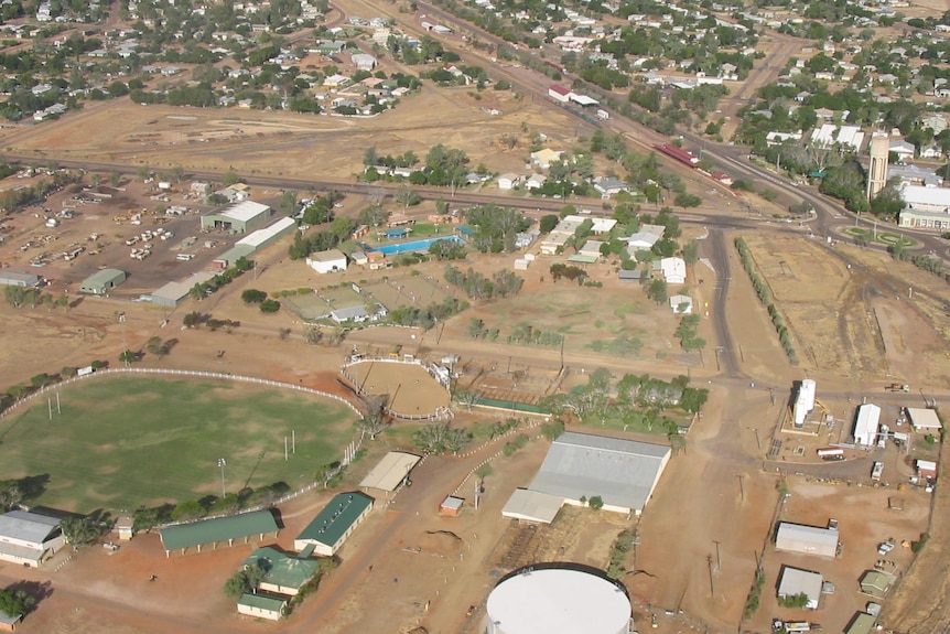 Aerial photo of small town