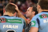 Decision to be made ... Blues coach Ricky Stuart looks on after Origin III