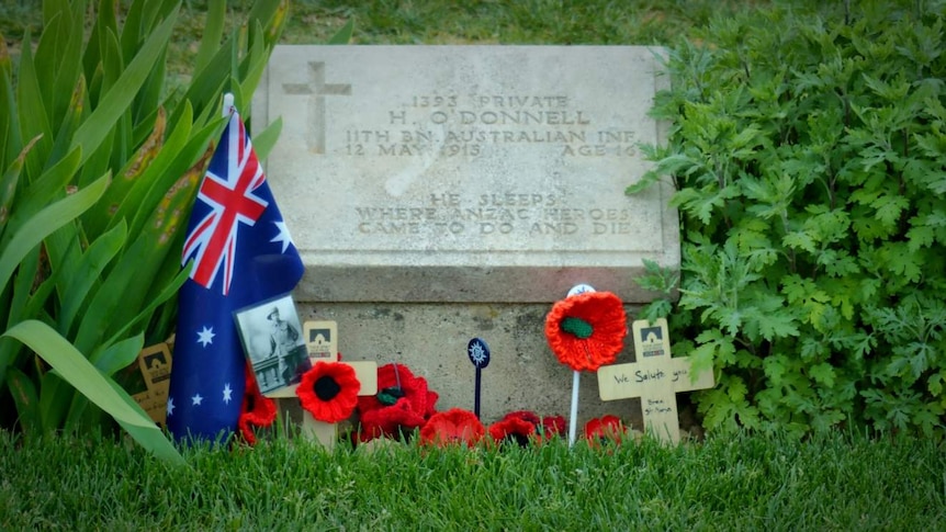 The grave of a young soldier