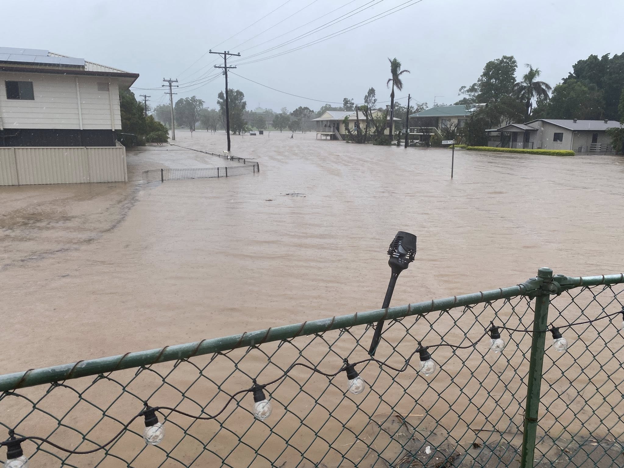 Una calle inundada.