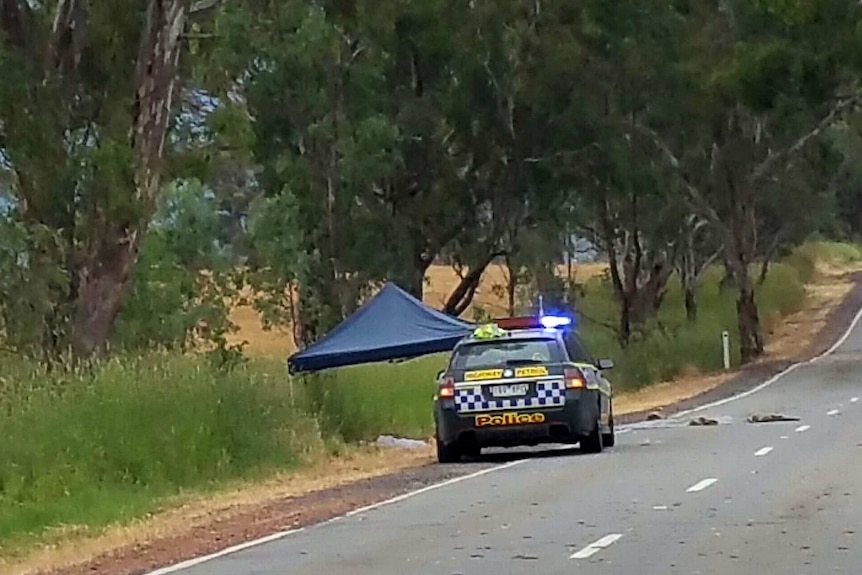 Road near Mansfield where cyclist was killed on the Great Victorian Bike Ride