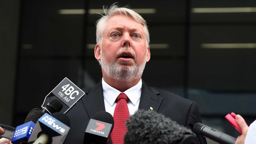 Bruce Morcombe, father of Daniel Morcombe, speaks to the media outside the Supreme Court in Brisbane, May 21, 2015