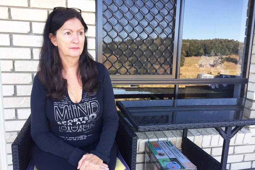 Kim Del Toro sits outside her home in south-east Qld on June 5, 2017